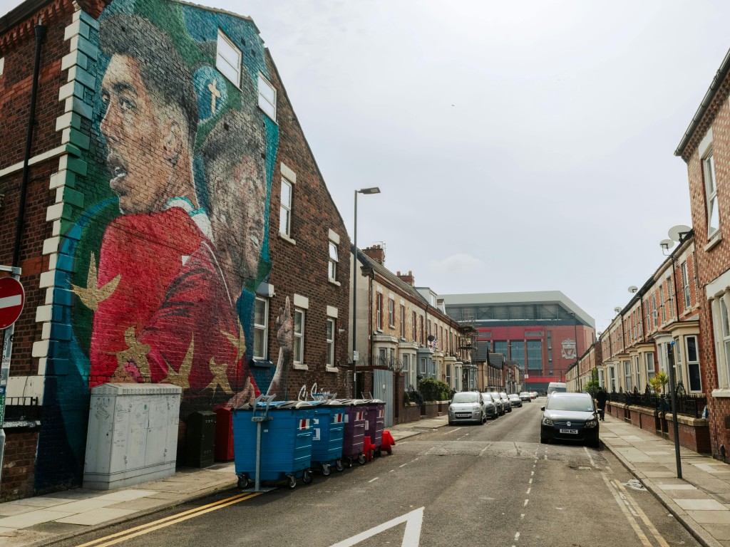 Roberto Firmino on Mural near Anfield Road in Liverpool