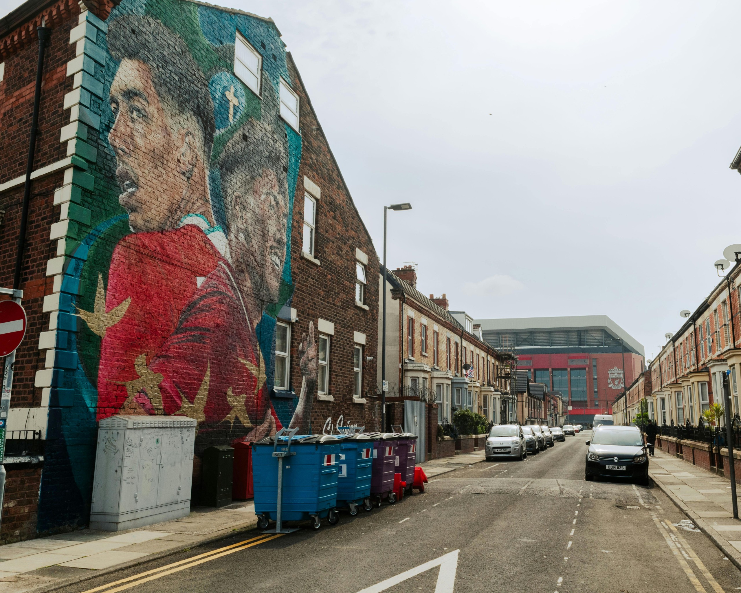 Roberto Firmino on Mural near Anfield Road in Liverpool
