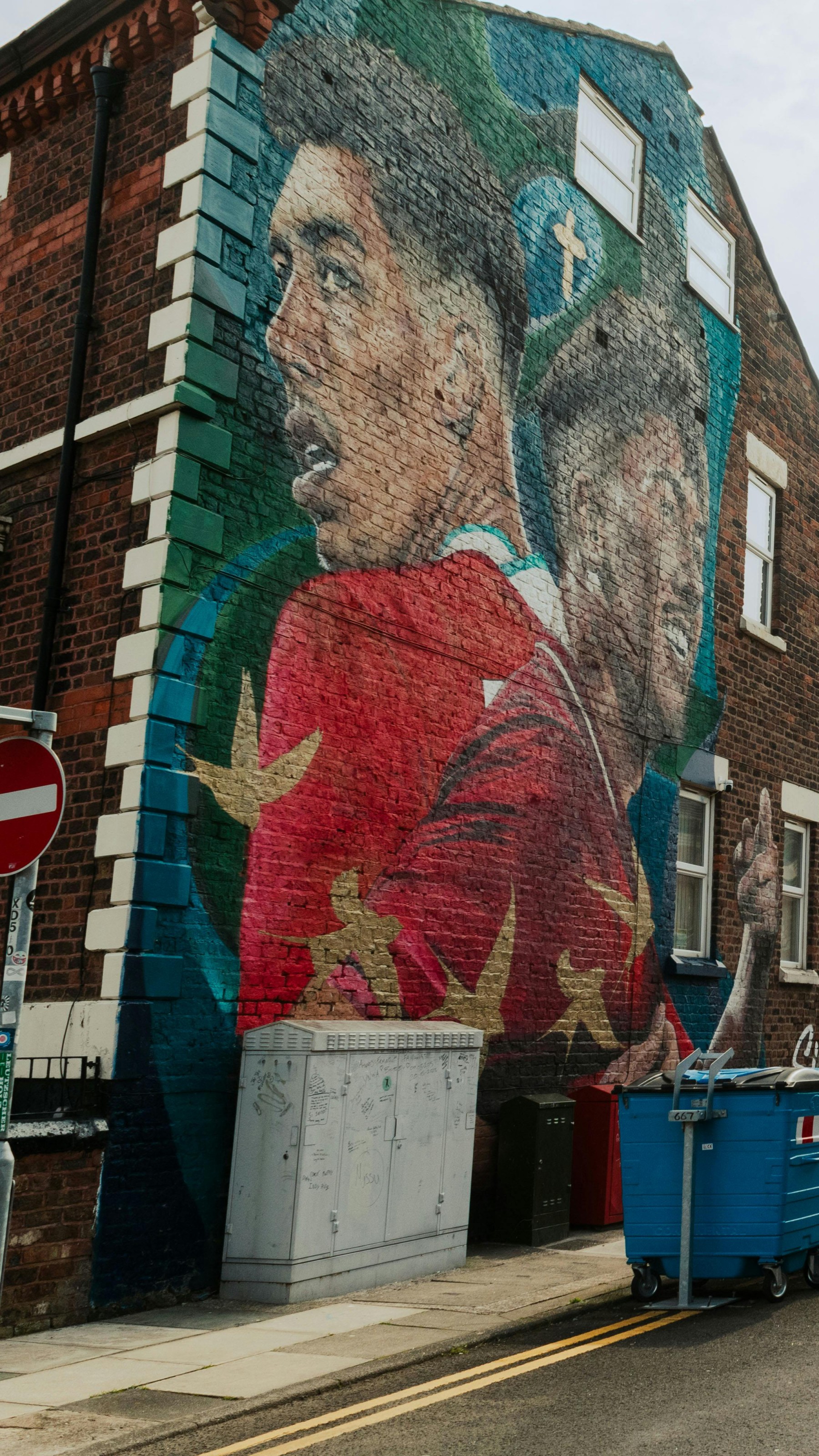 Roberto Firmino on Mural near Anfield Road in Liverpool