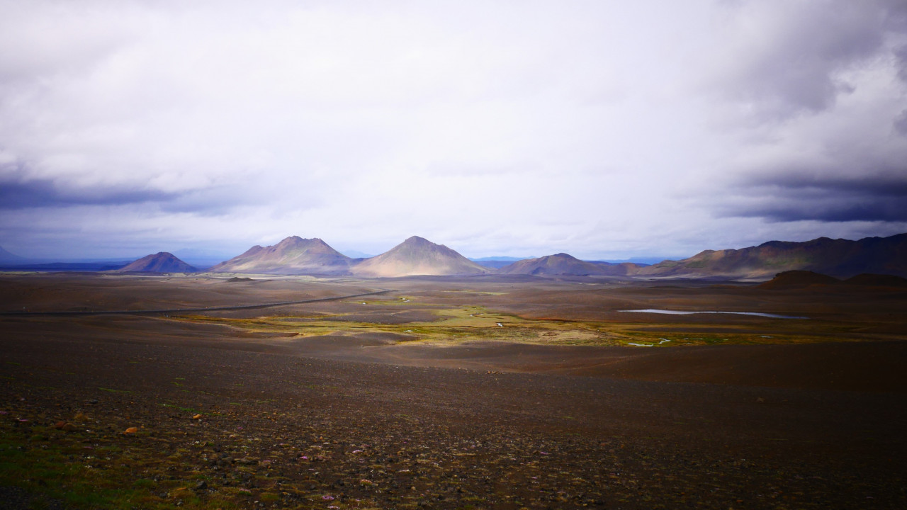 Brown Field and Mountain