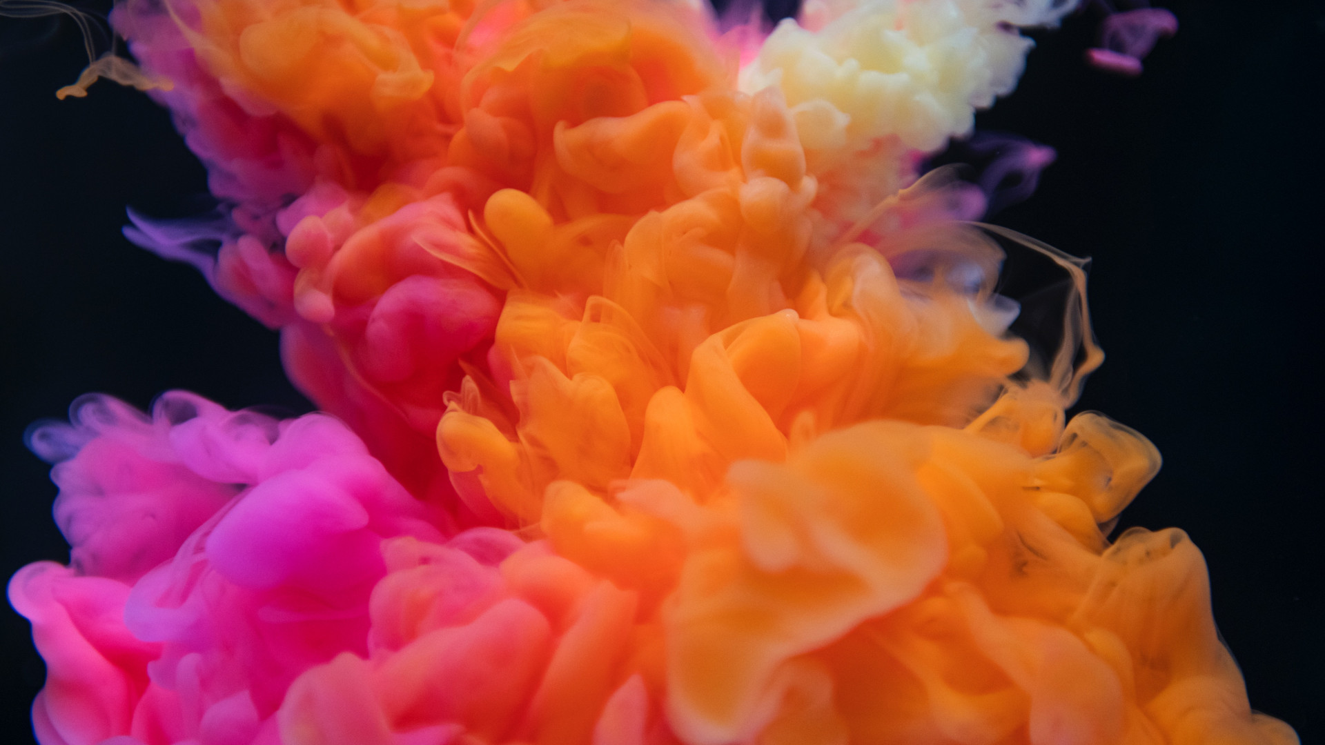 Orange, White, and Pink Smoke 