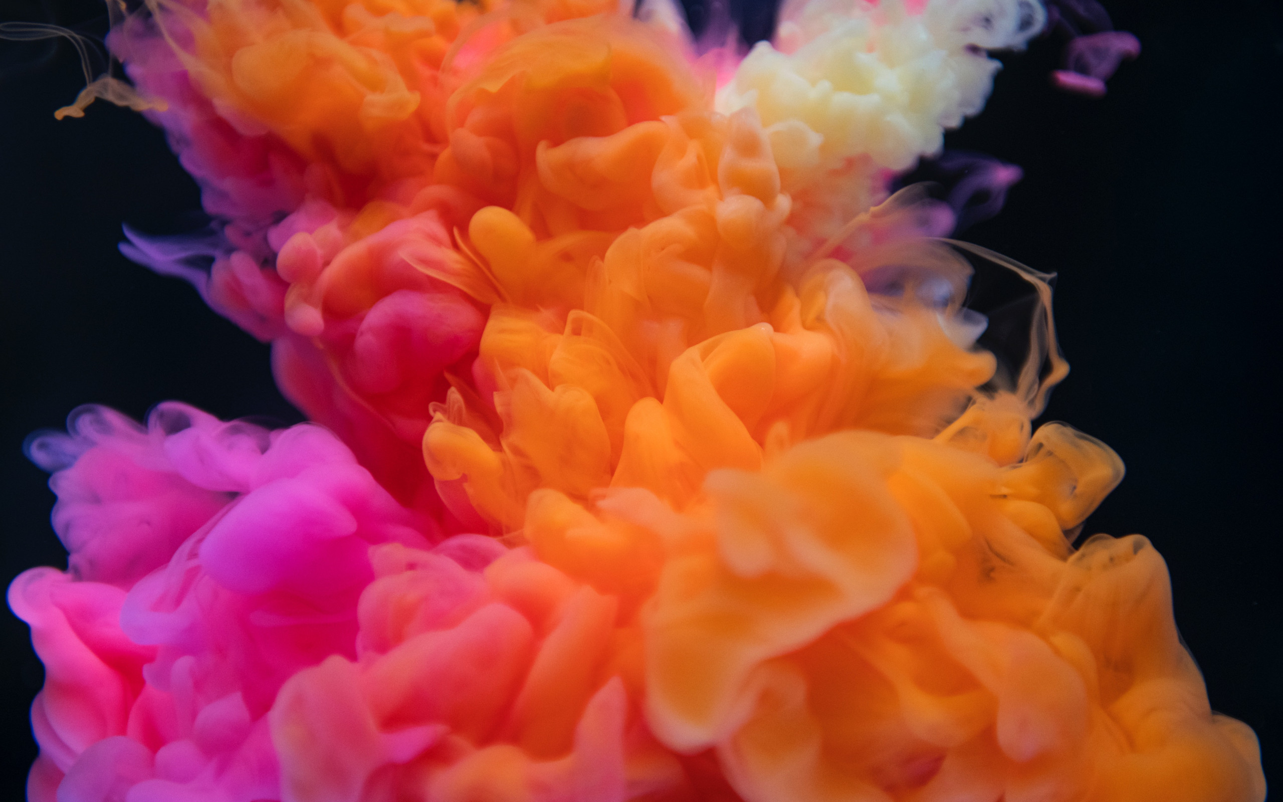 Orange, White, and Pink Smoke 