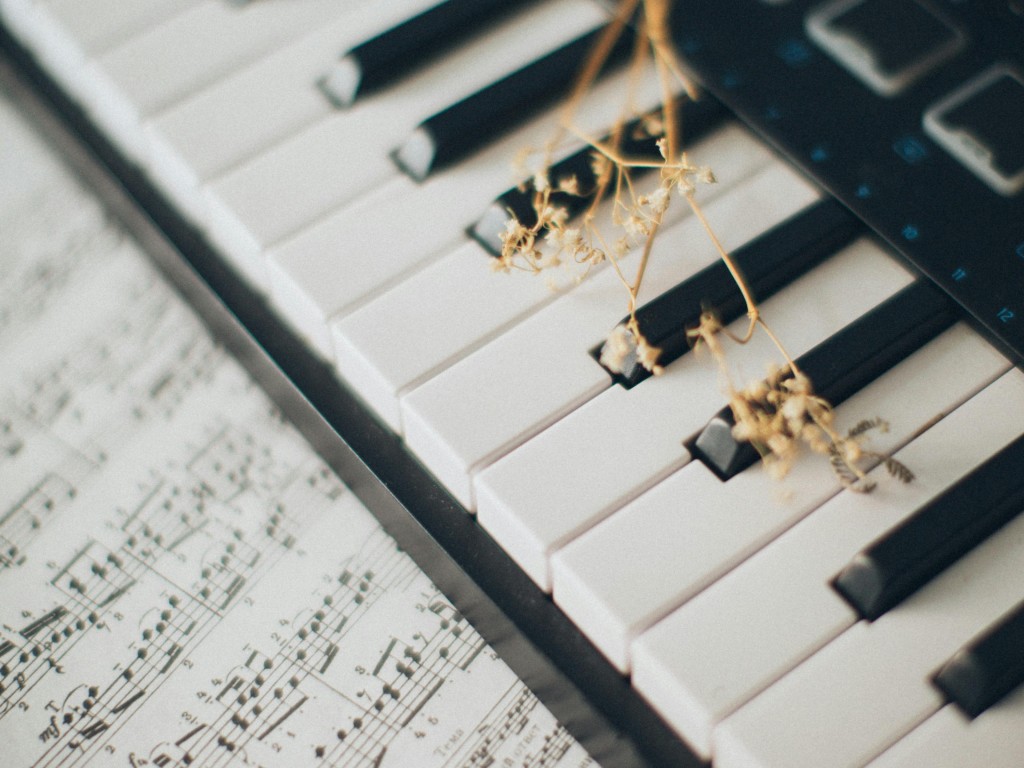 Musical Notes on Piano Keys