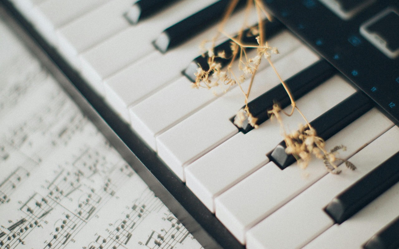 Musical Notes on Piano Keys