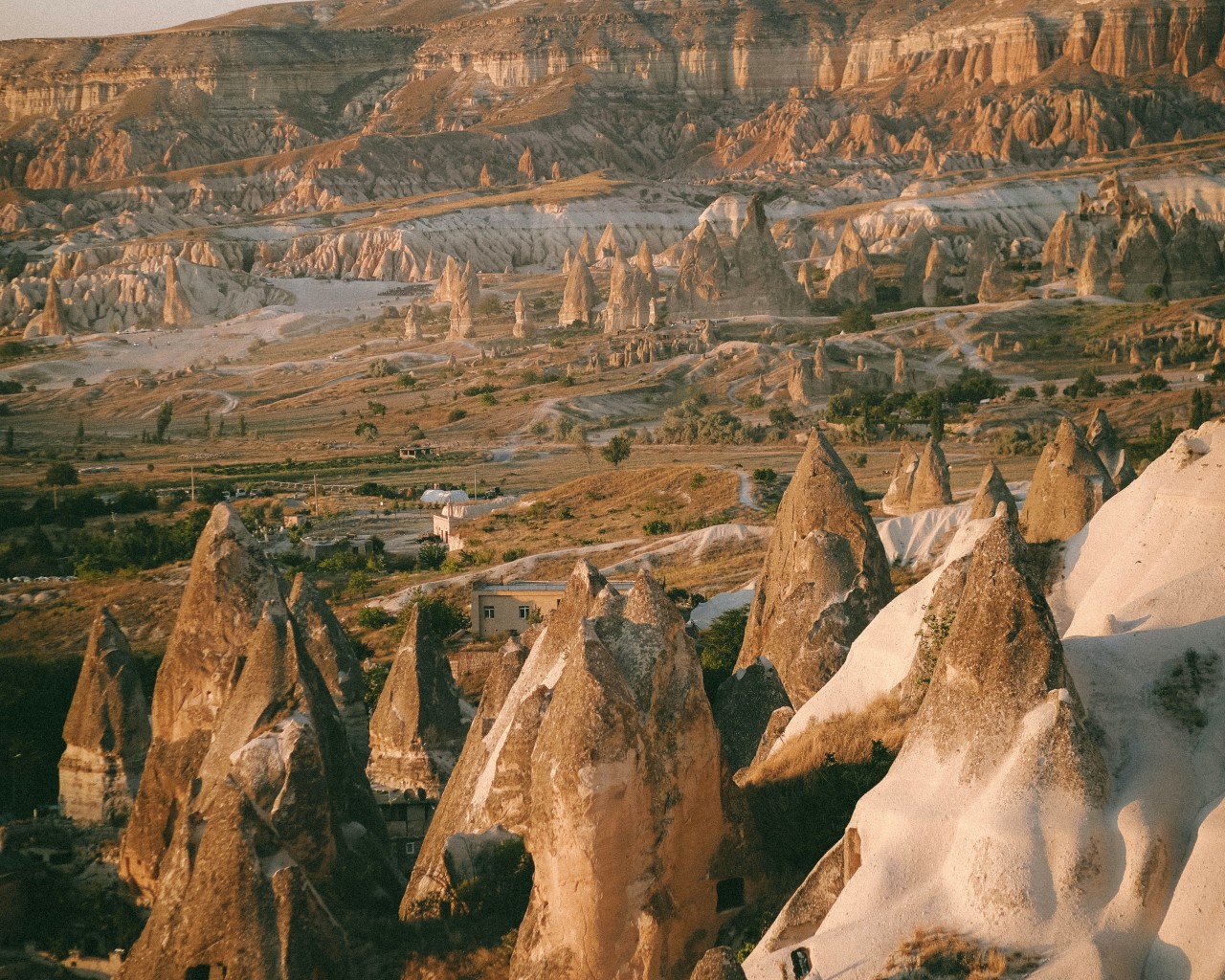 Brown and White Rock Formation