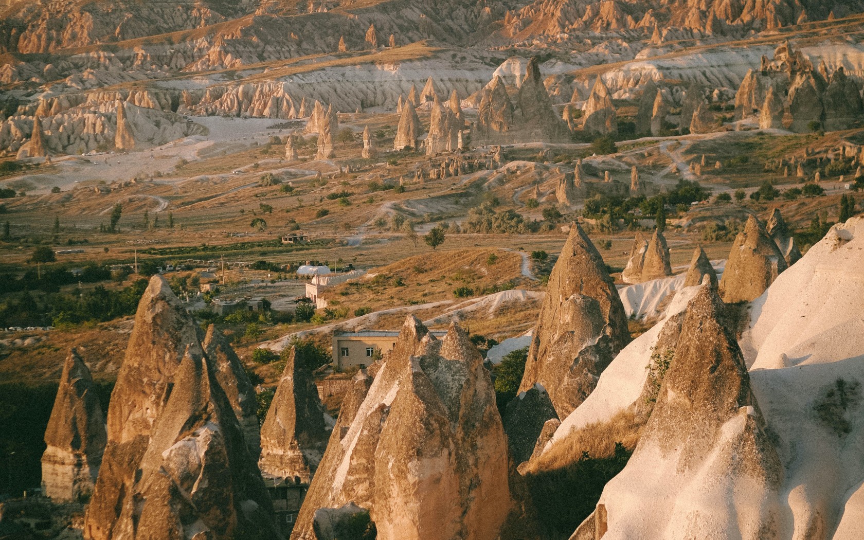 Brown and White Rock Formation