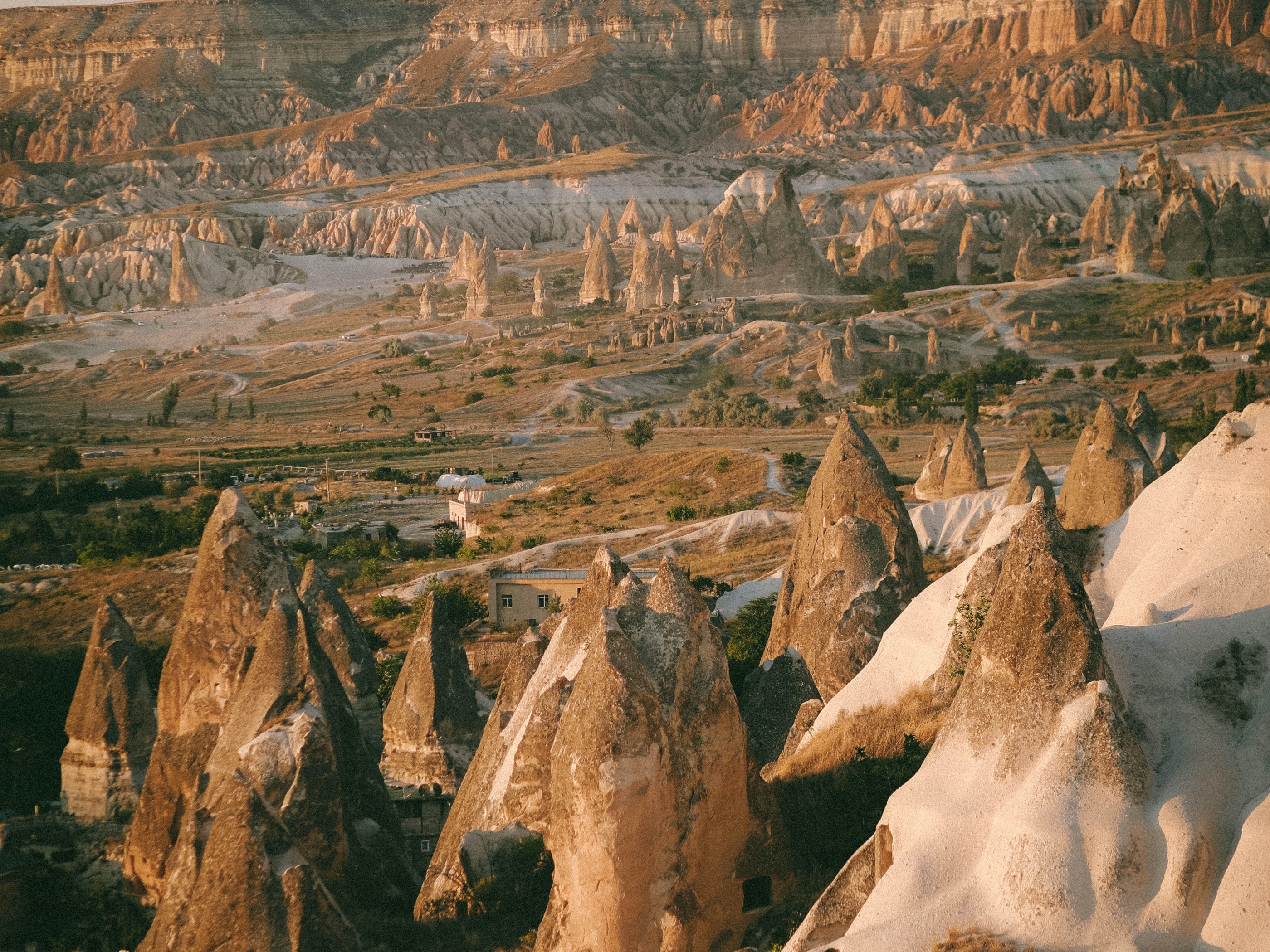 Brown and White Rock Formation
