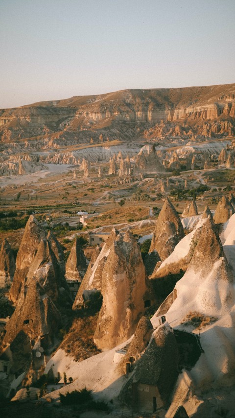 Brown and White Rock Formation