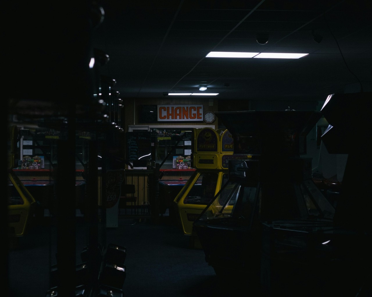 Turned off Arcade Machines