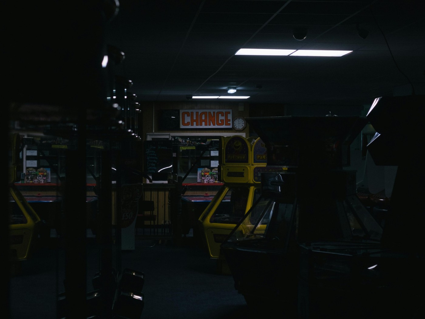Turned off Arcade Machines