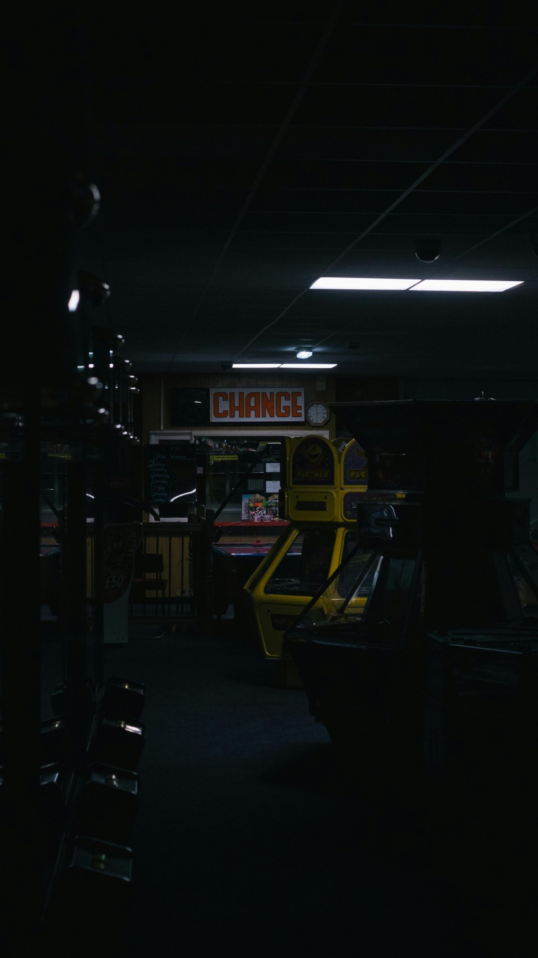 Turned off Arcade Machines
