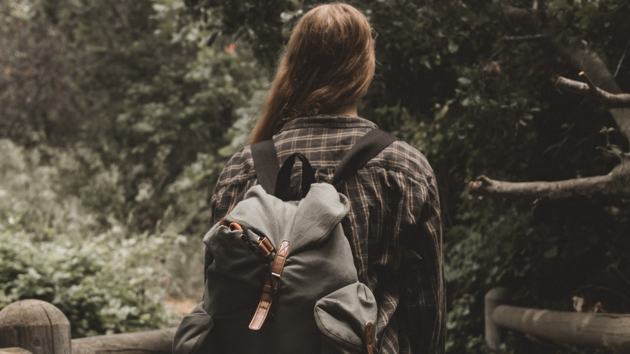 Woman With A Backpack