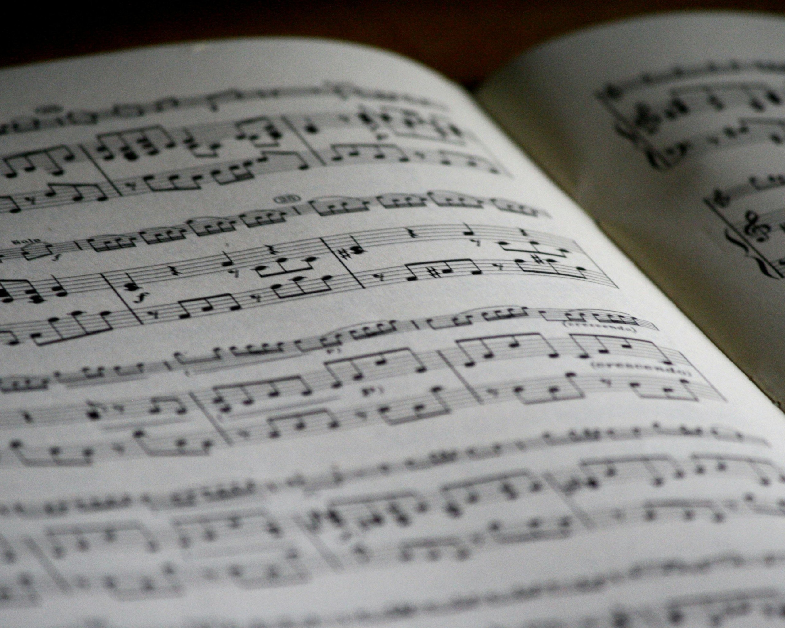 Printed Musical Note Page