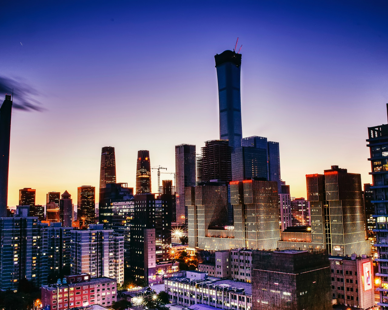 City Buildings during Dusk