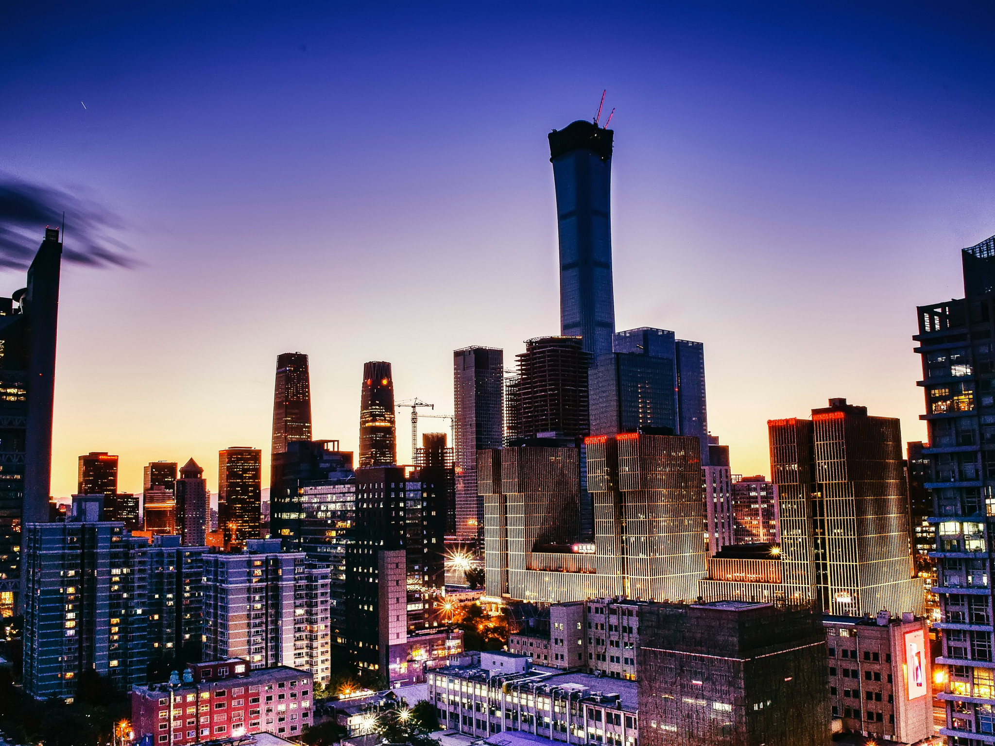 City Buildings during Dusk