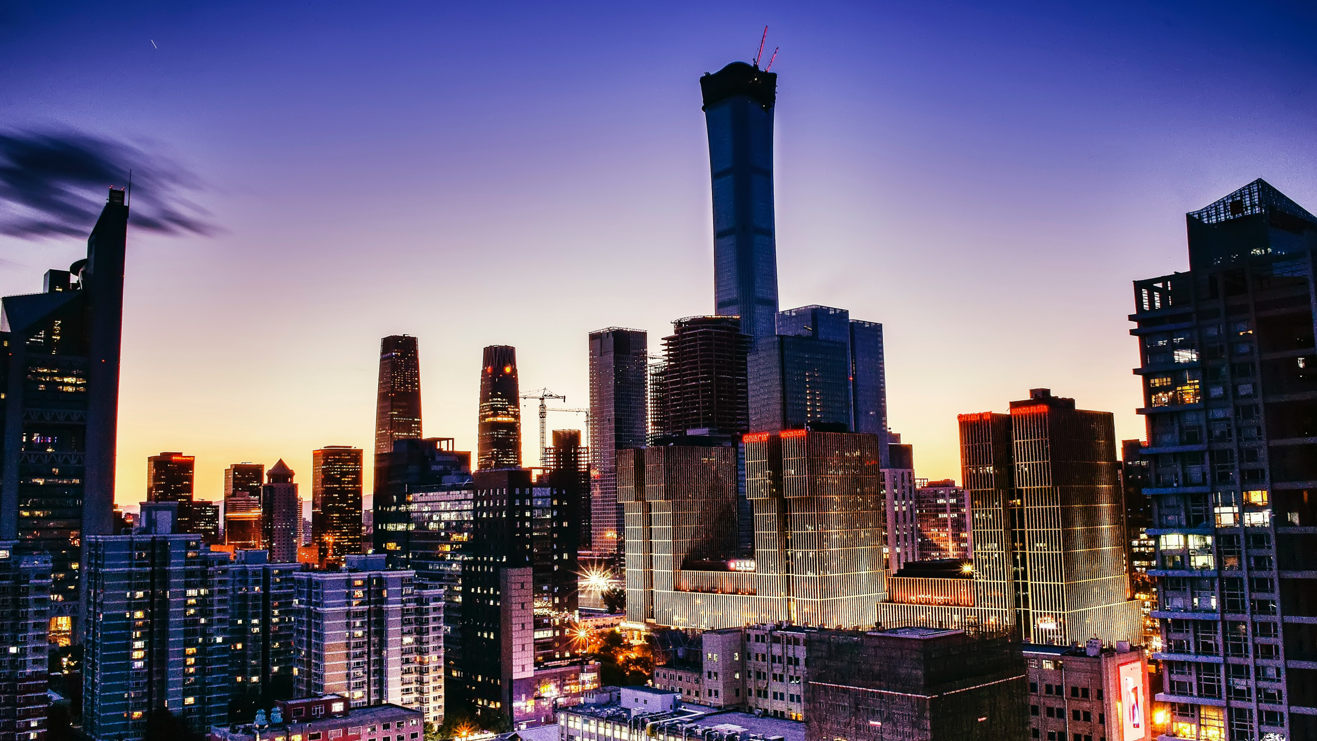 City Buildings during Dusk