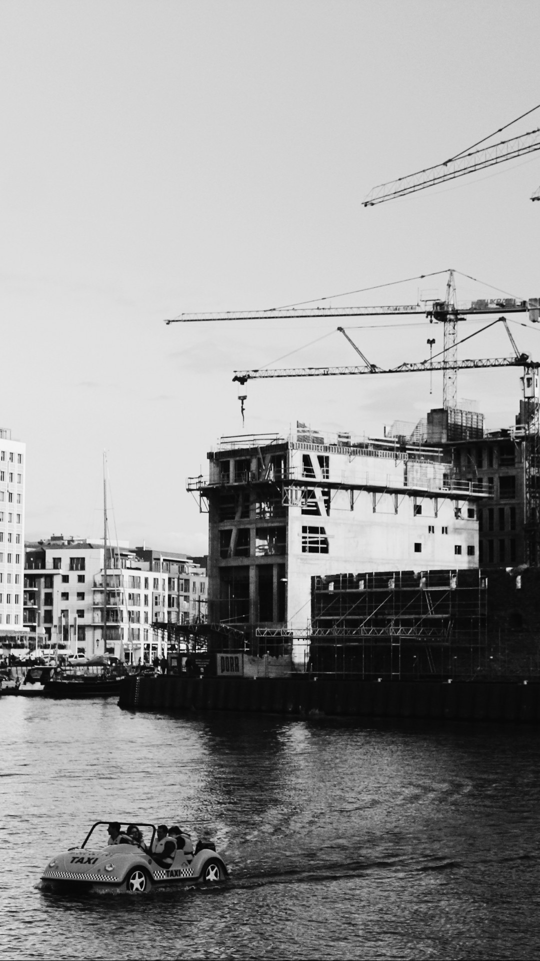 Grayscale Photo of Buildings