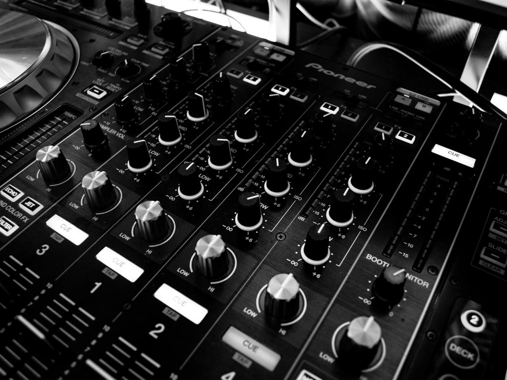 Black and Silver Mixing Board