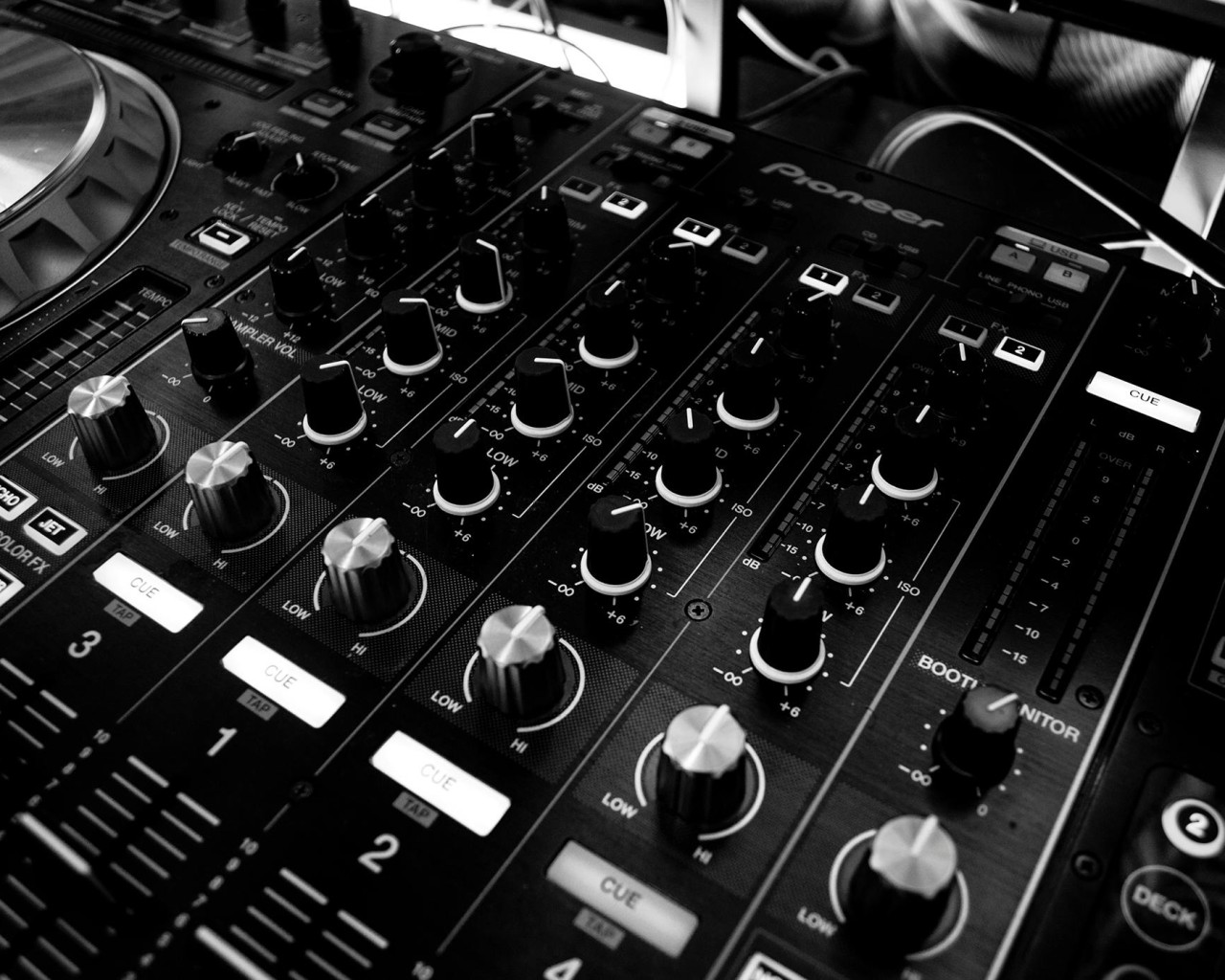 Black and Silver Mixing Board