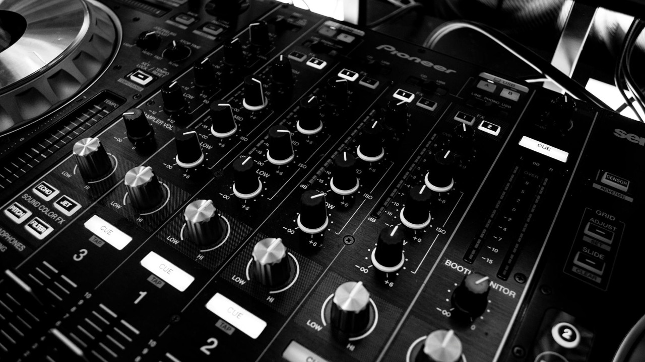 Black and Silver Mixing Board