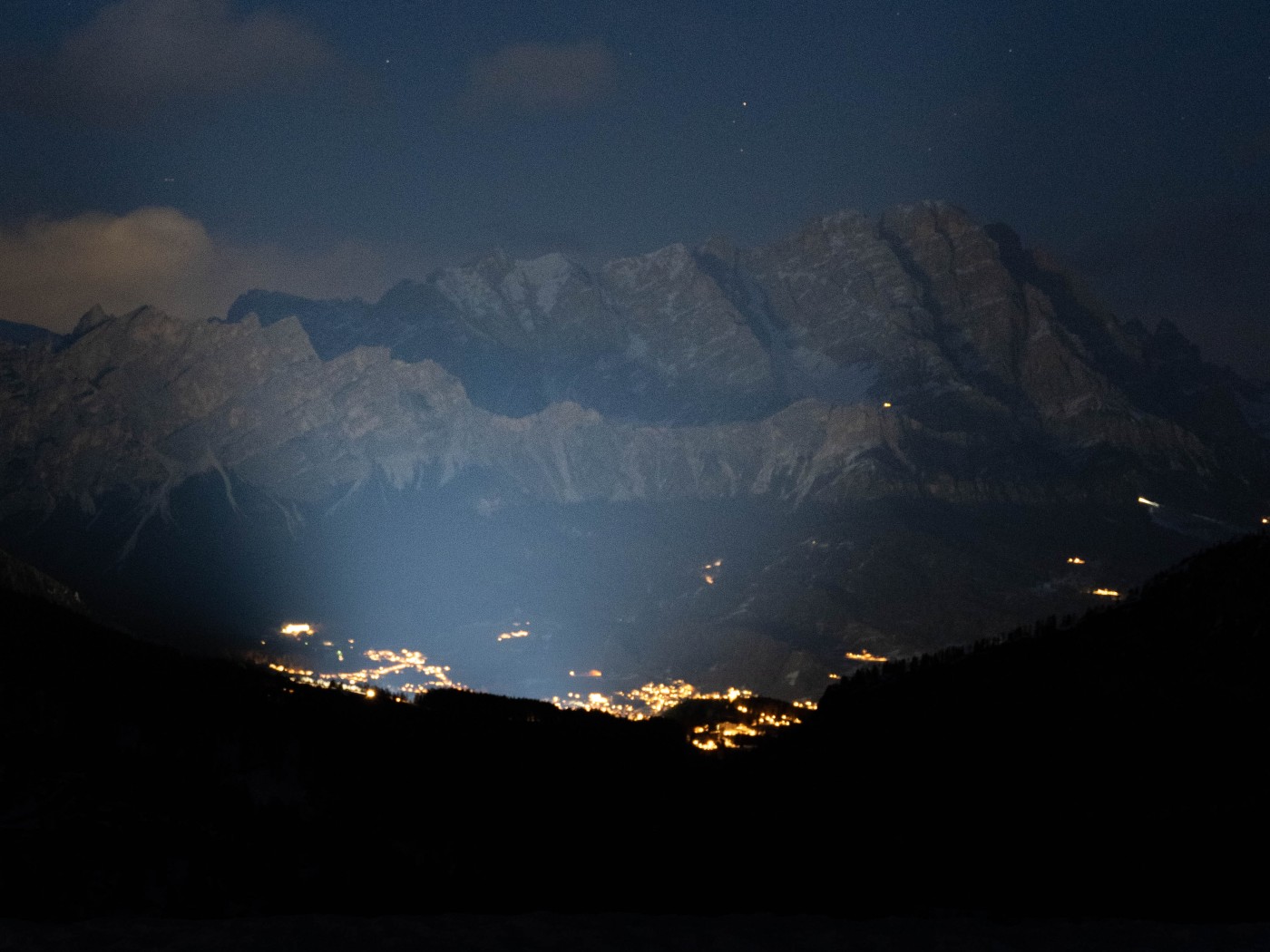 Fairy Night over Bolzano Italy