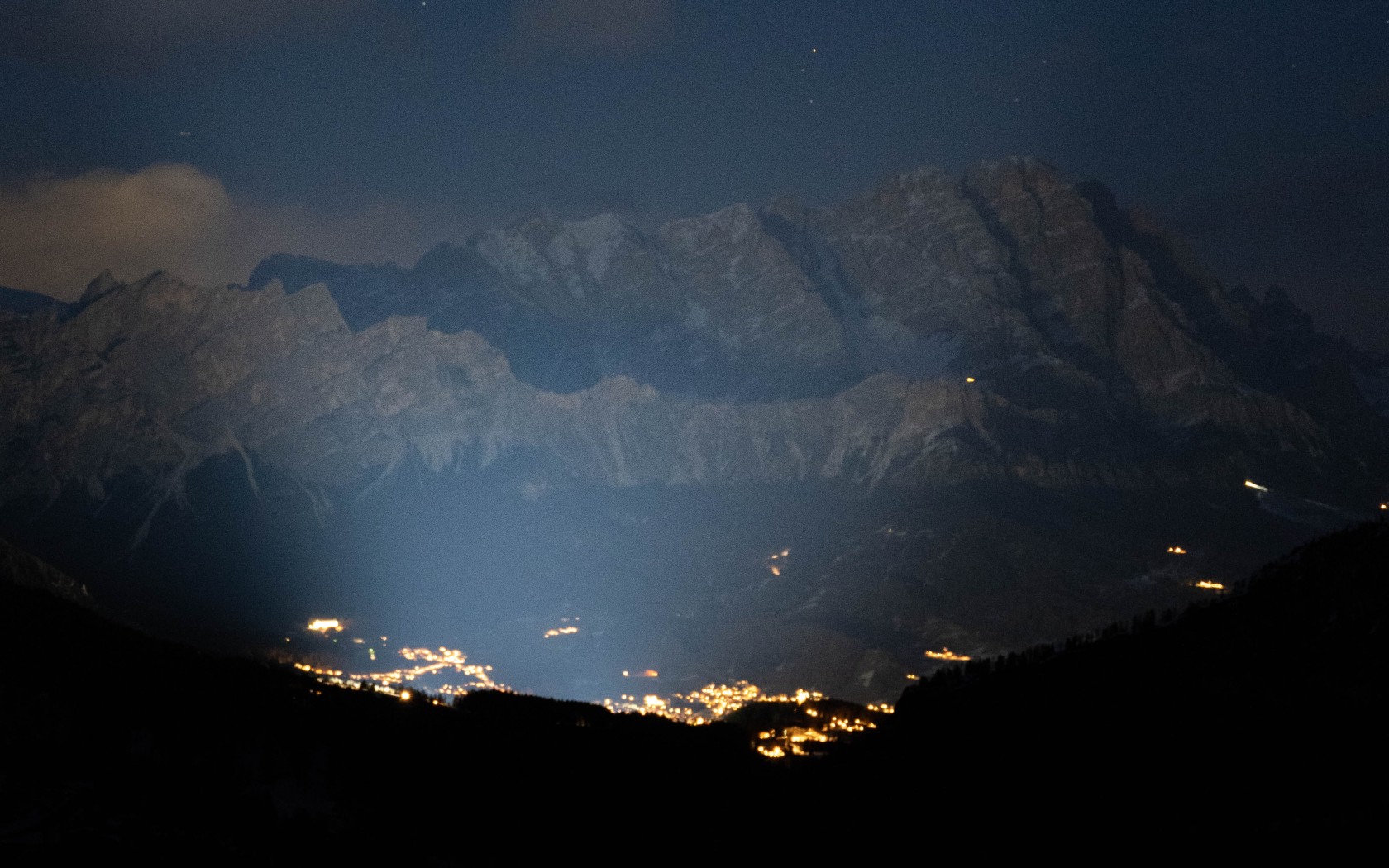 Fairy Night over Bolzano Italy