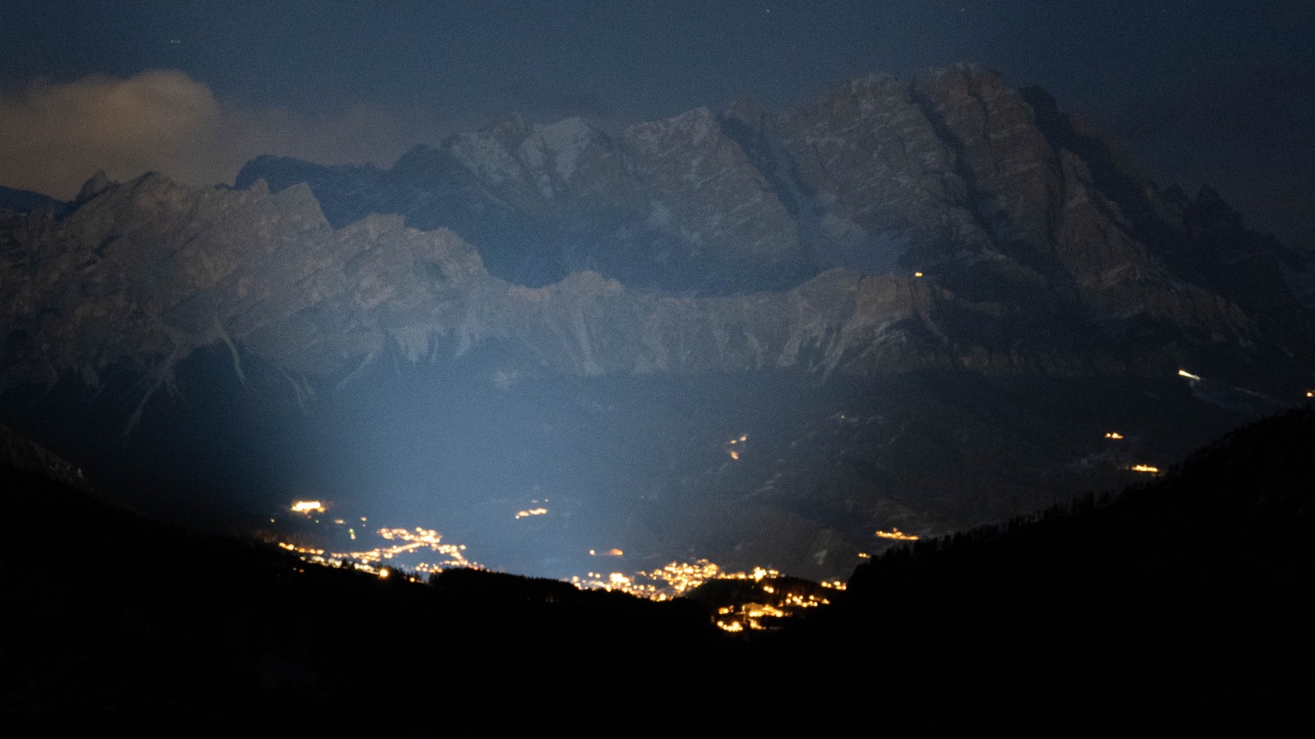 Fairy Night over Bolzano Italy
