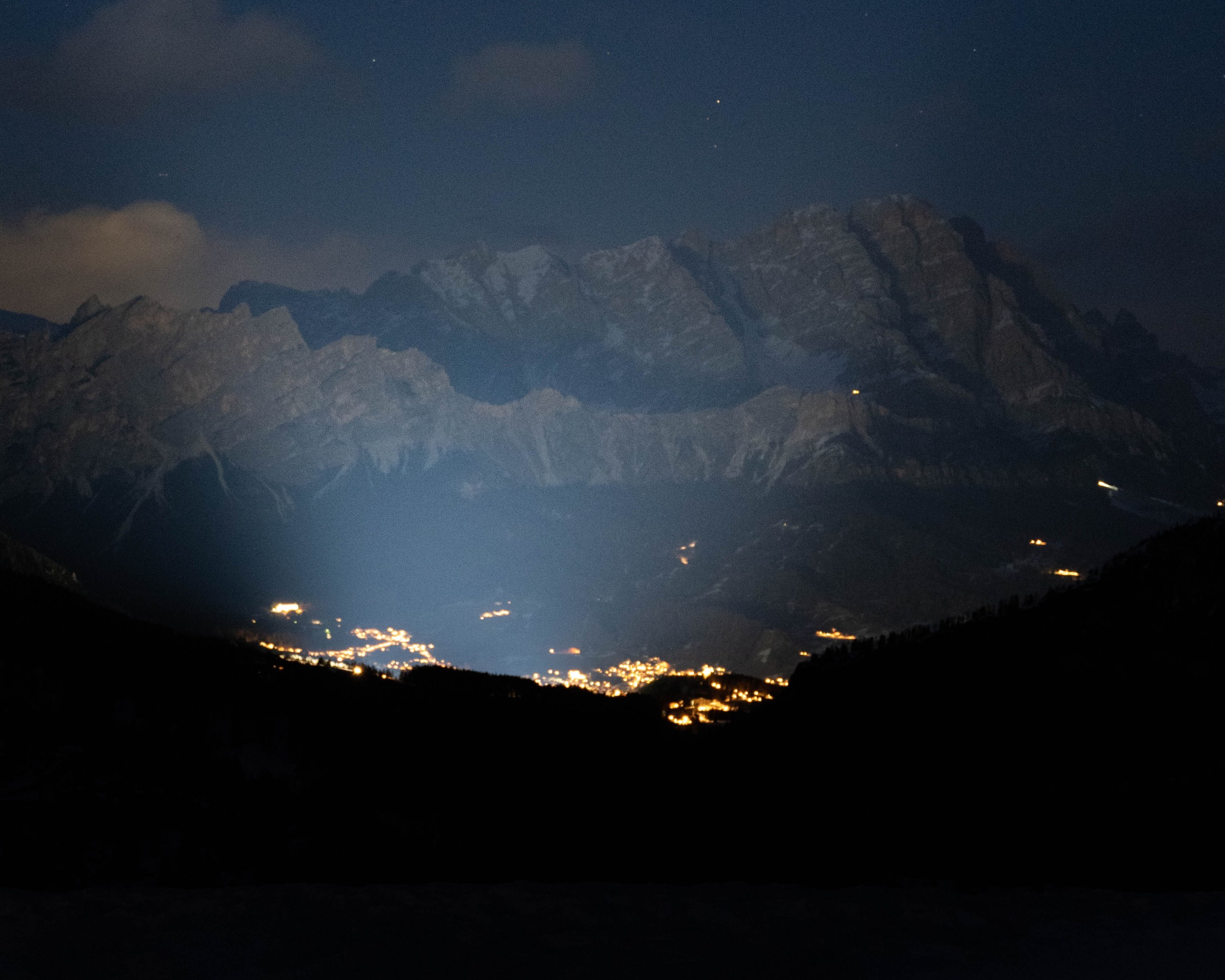 Fairy Night over Bolzano Italy