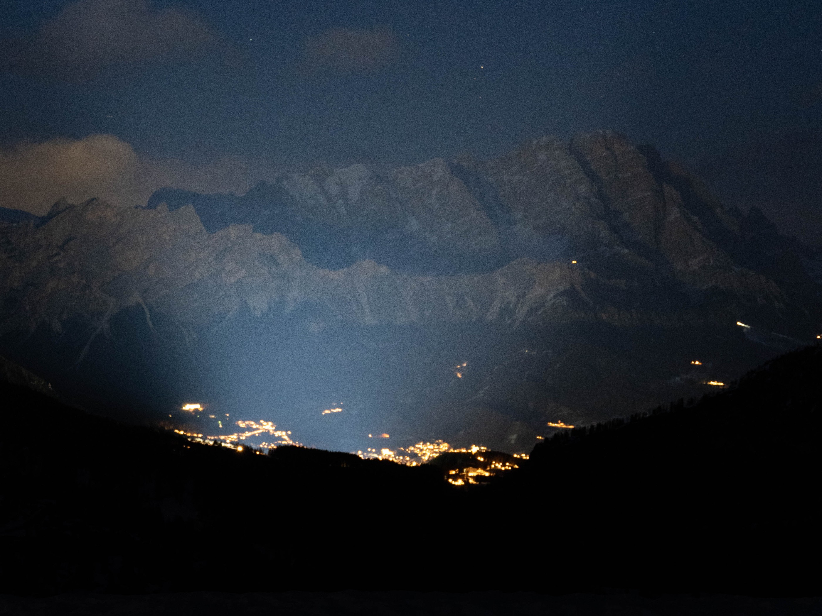 Fairy Night over Bolzano Italy