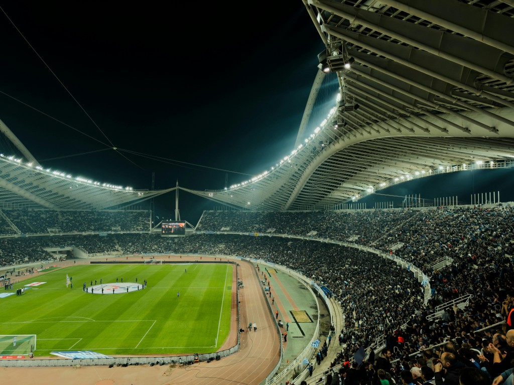 Soccer Stadium at Night