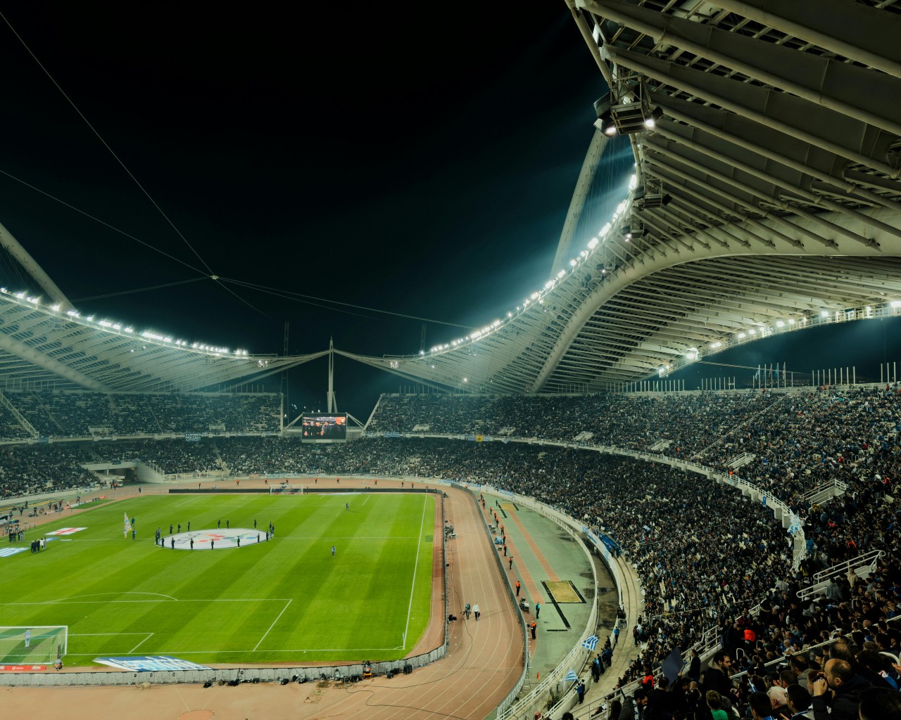 Soccer Stadium at Night