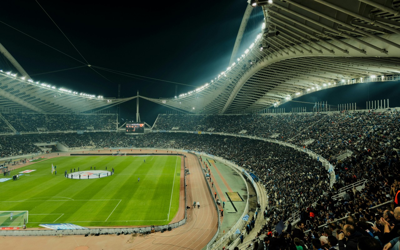 Soccer Stadium at Night