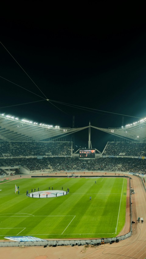 Soccer Stadium at Night