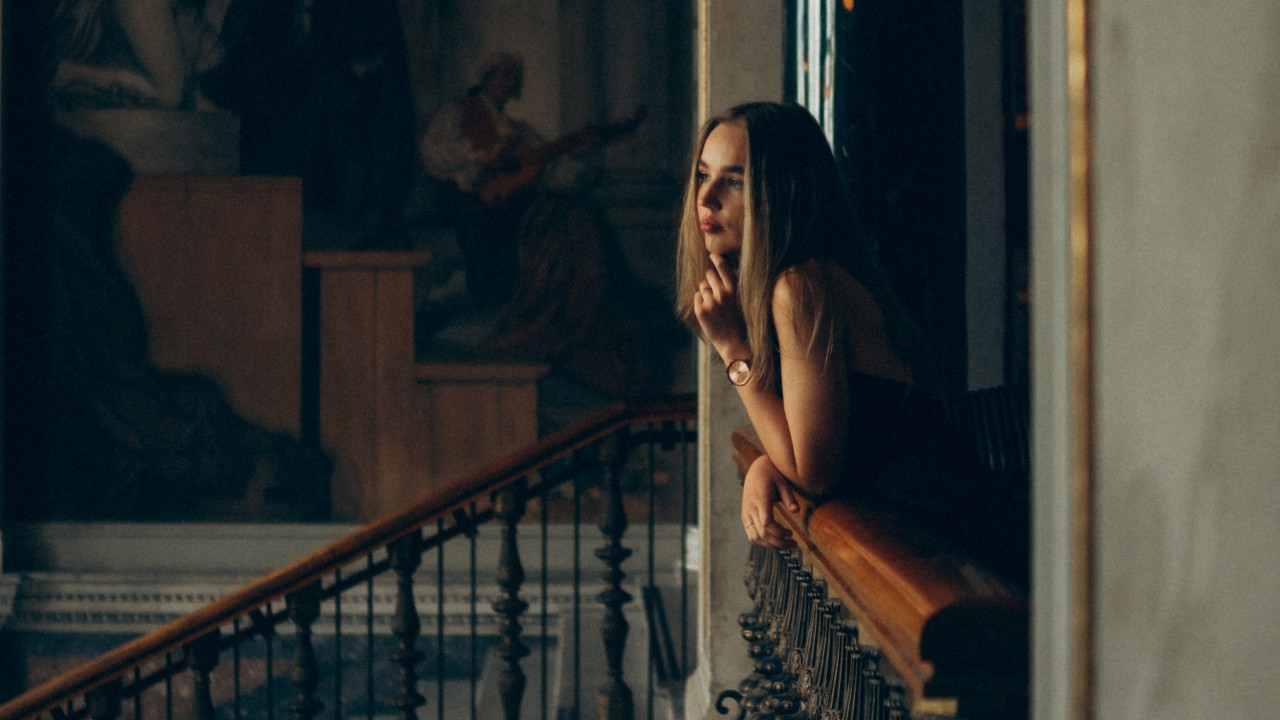 Woman in Black Dress