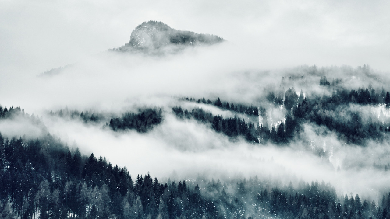 Mountain Cover With Clouds