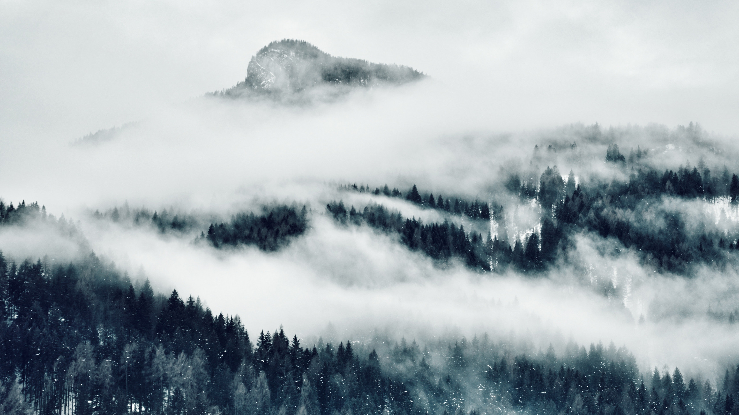 Mountain Cover With Clouds