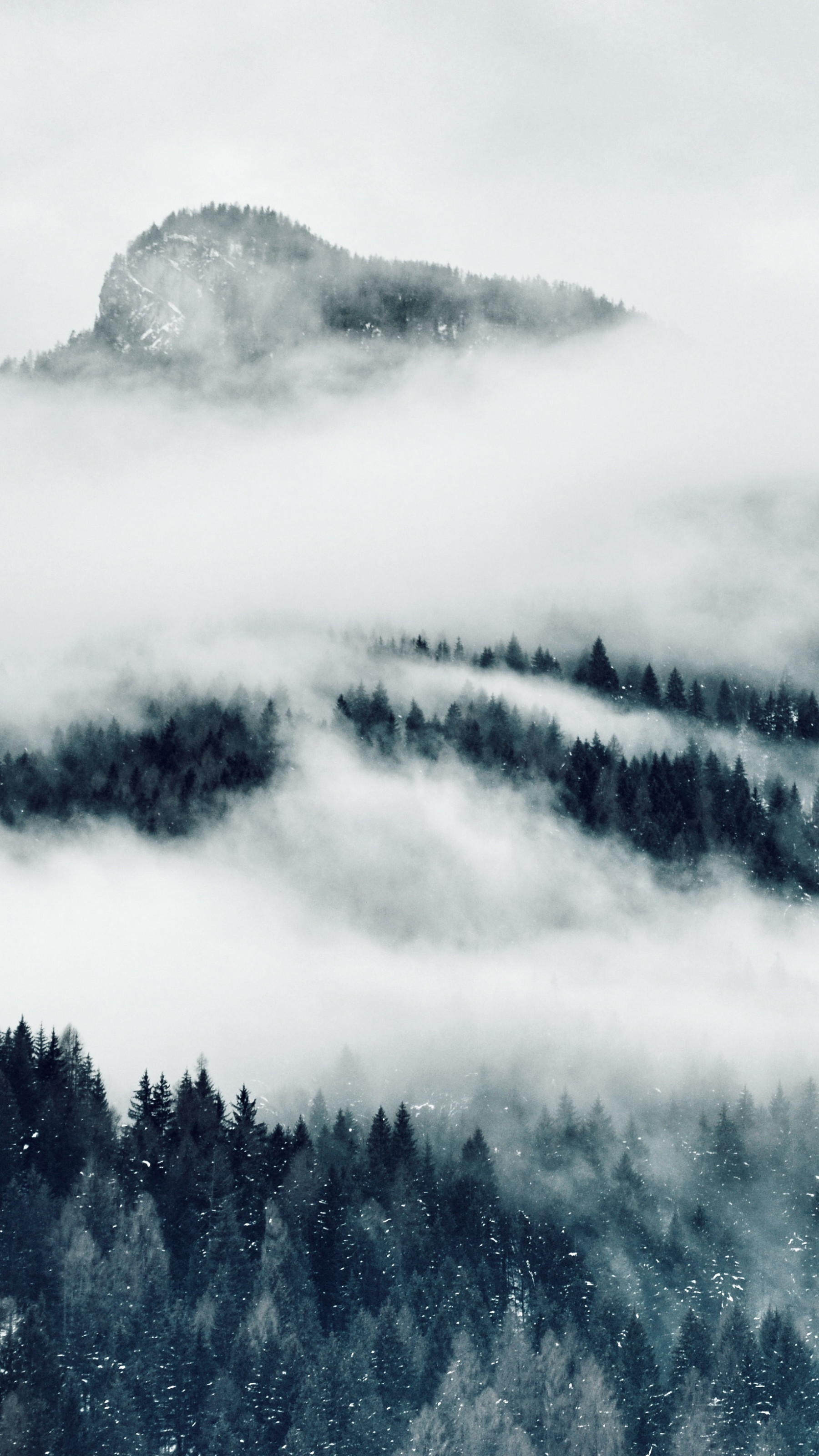 Mountain Cover With Clouds