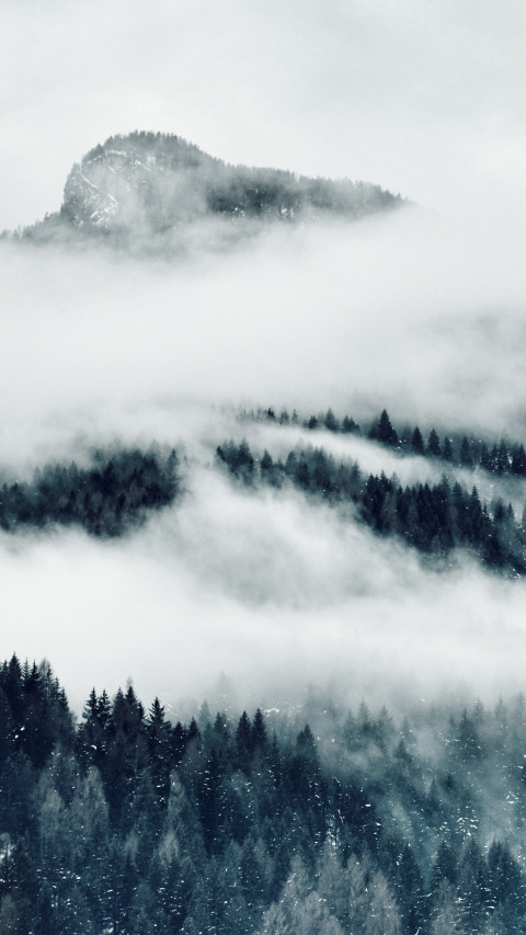 Mountain Cover With Clouds