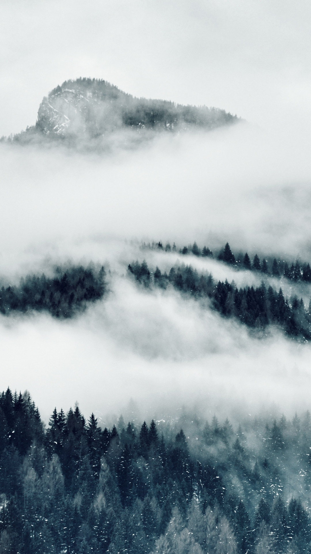 Mountain Cover With Clouds