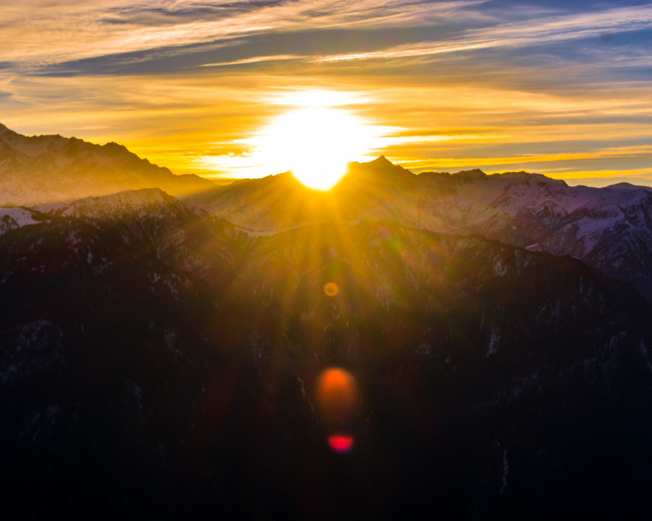 Mountains during Sunrise