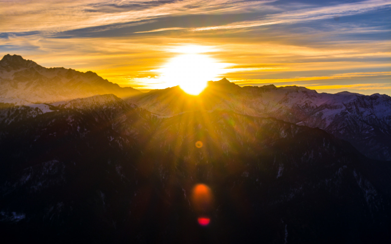 Mountains during Sunrise