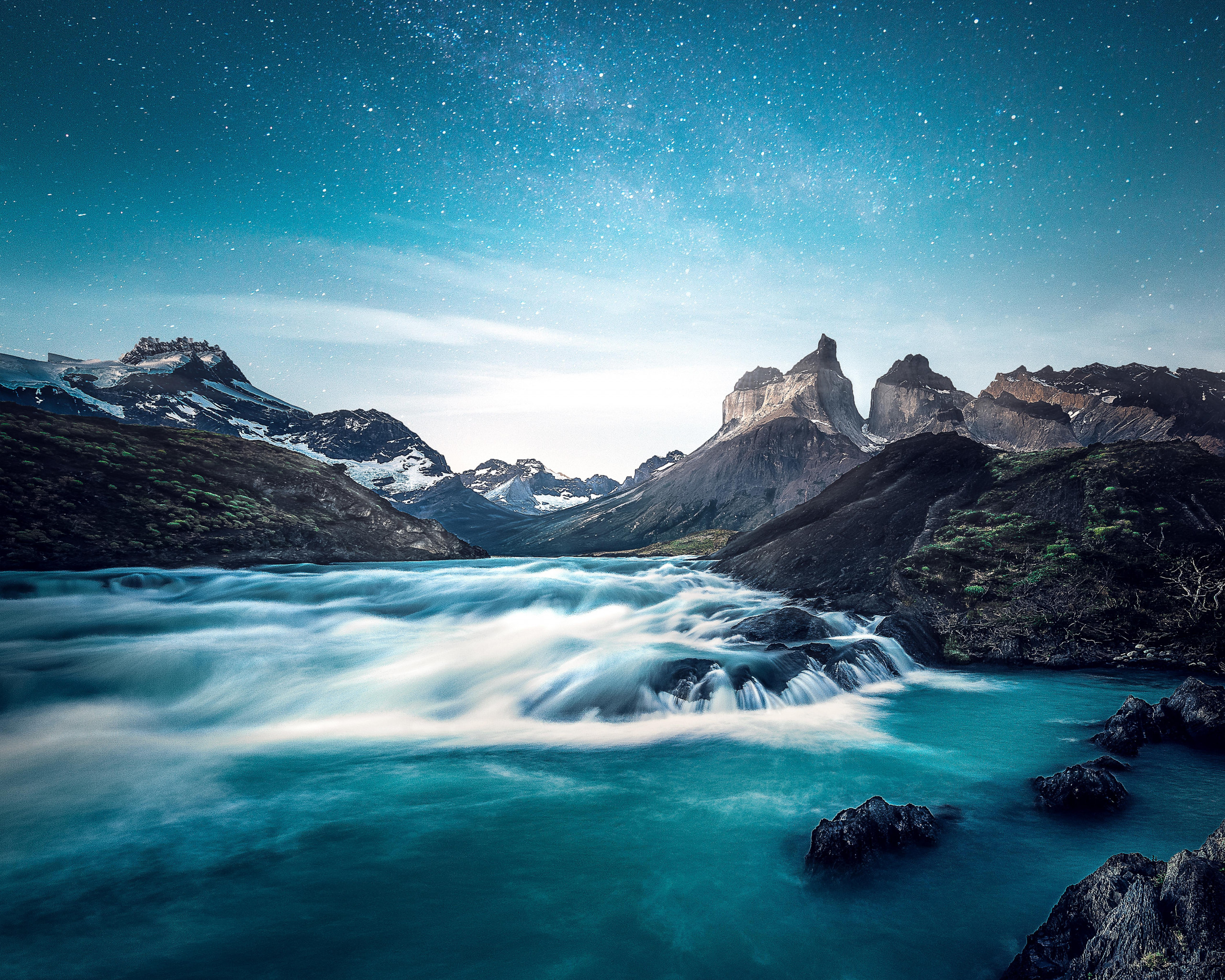 River Surrounded by Rocks