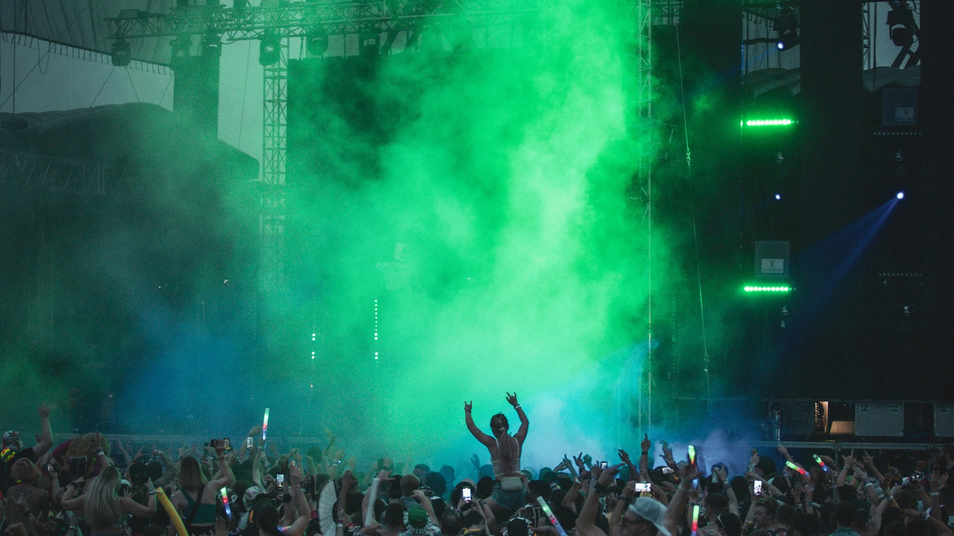 Music Festival Crowd Scene