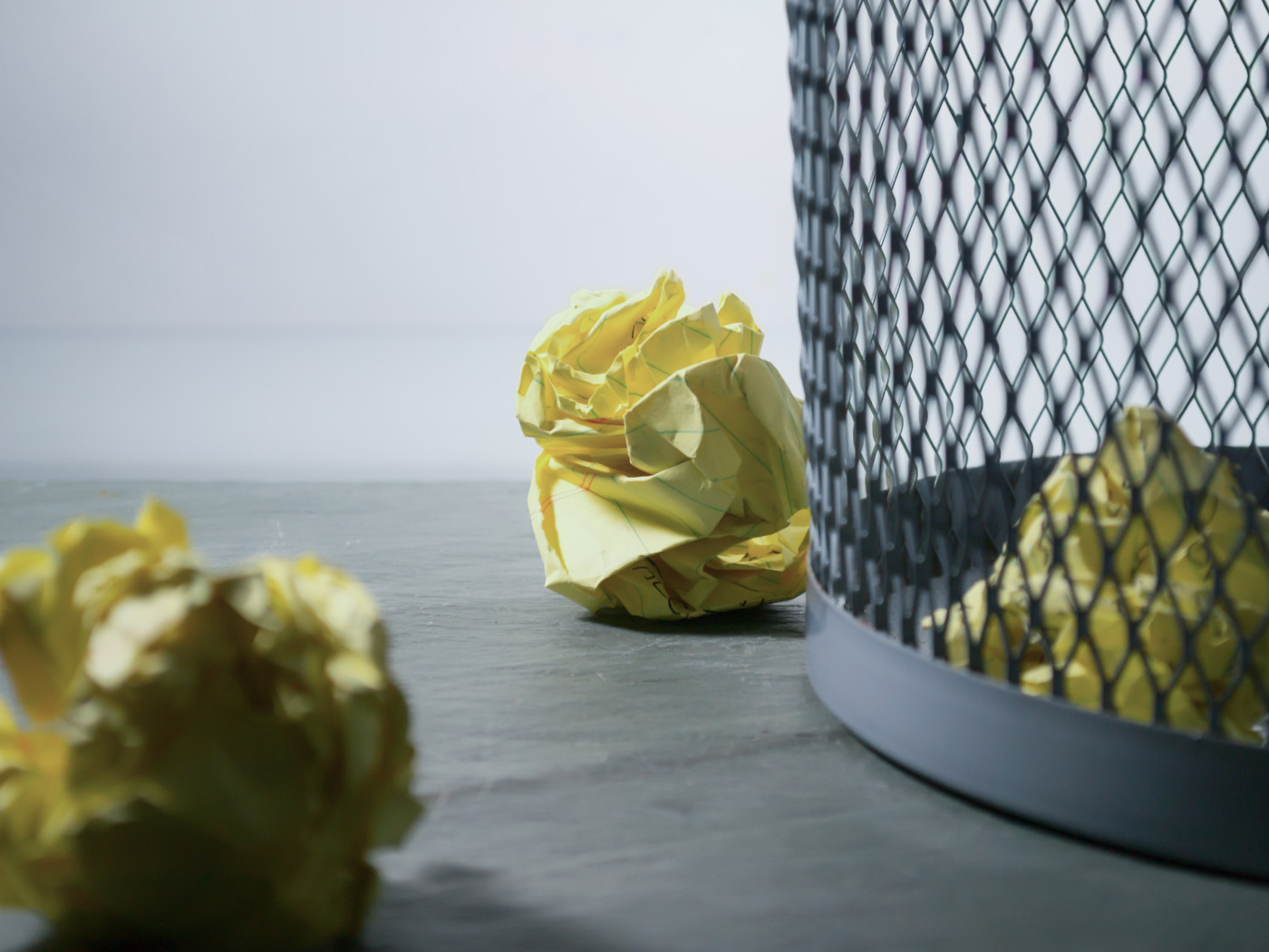 Paper Near Trash Can