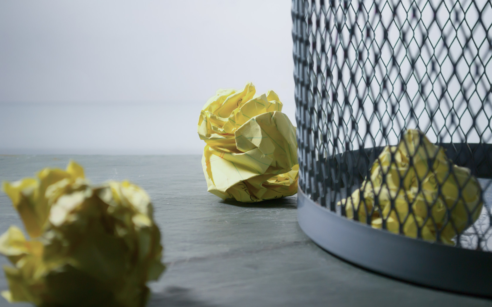 Paper Near Trash Can