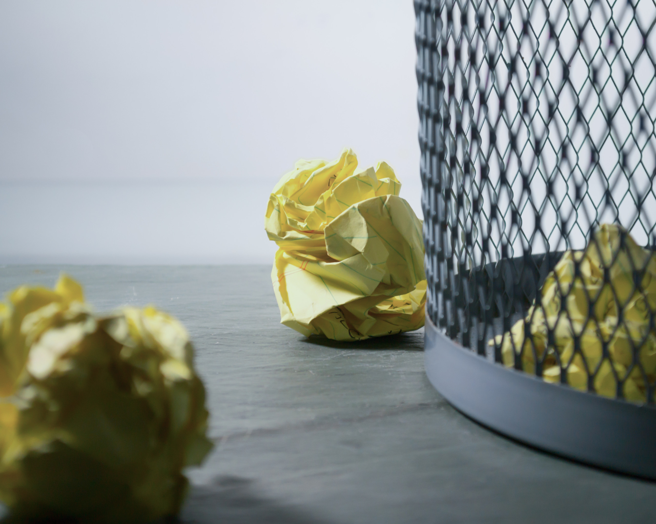 Paper Near Trash Can