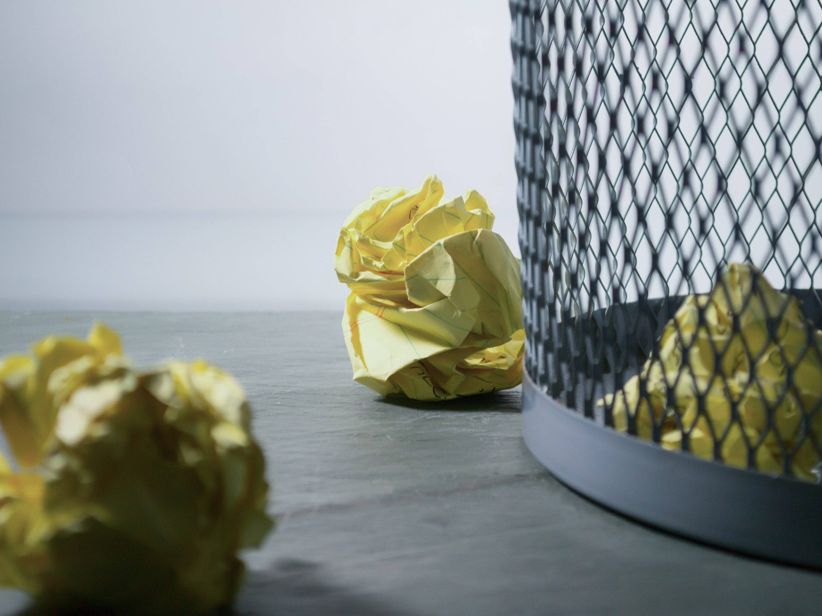 Paper Near Trash Can