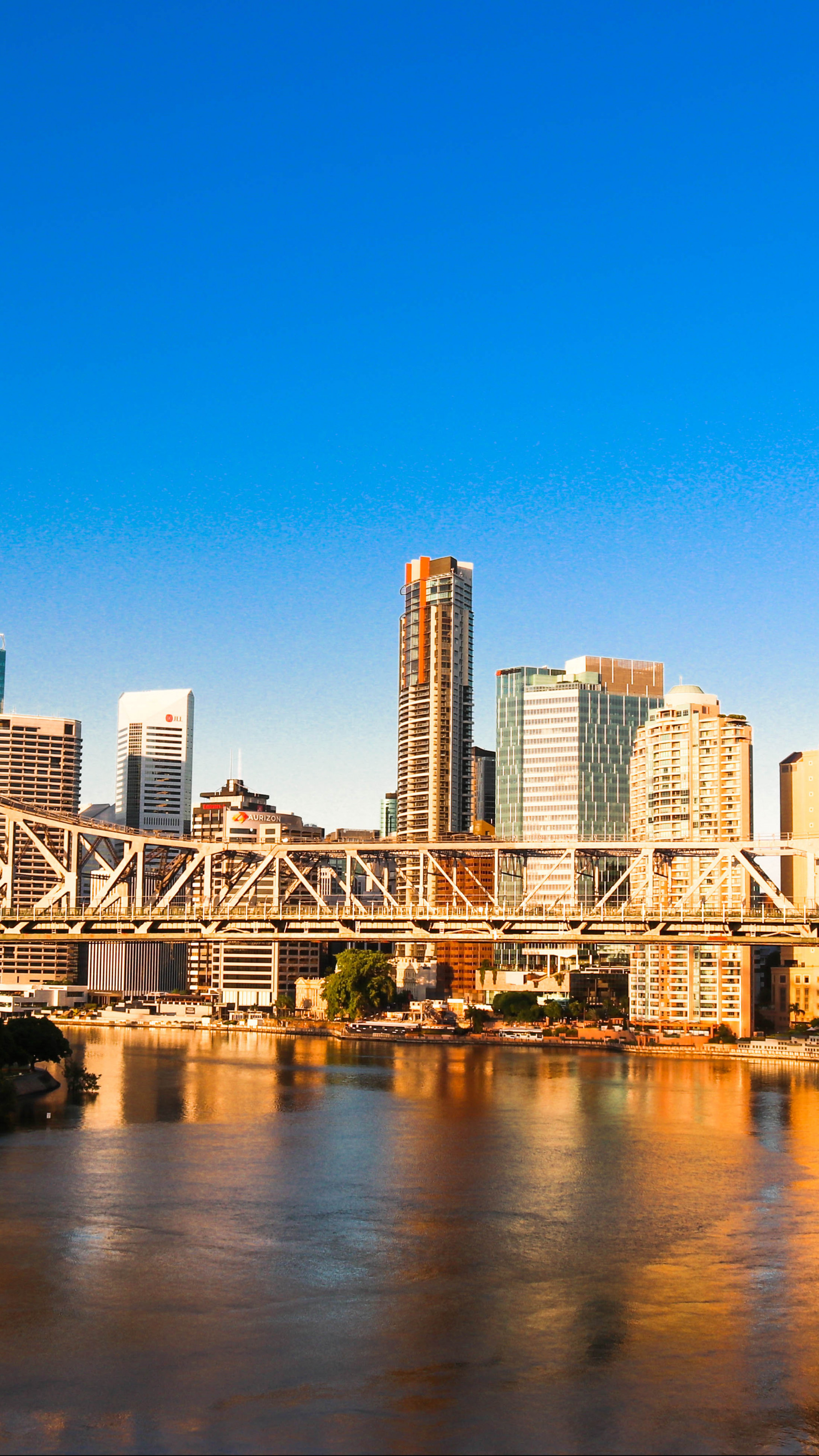 Bridge Near City Buildings